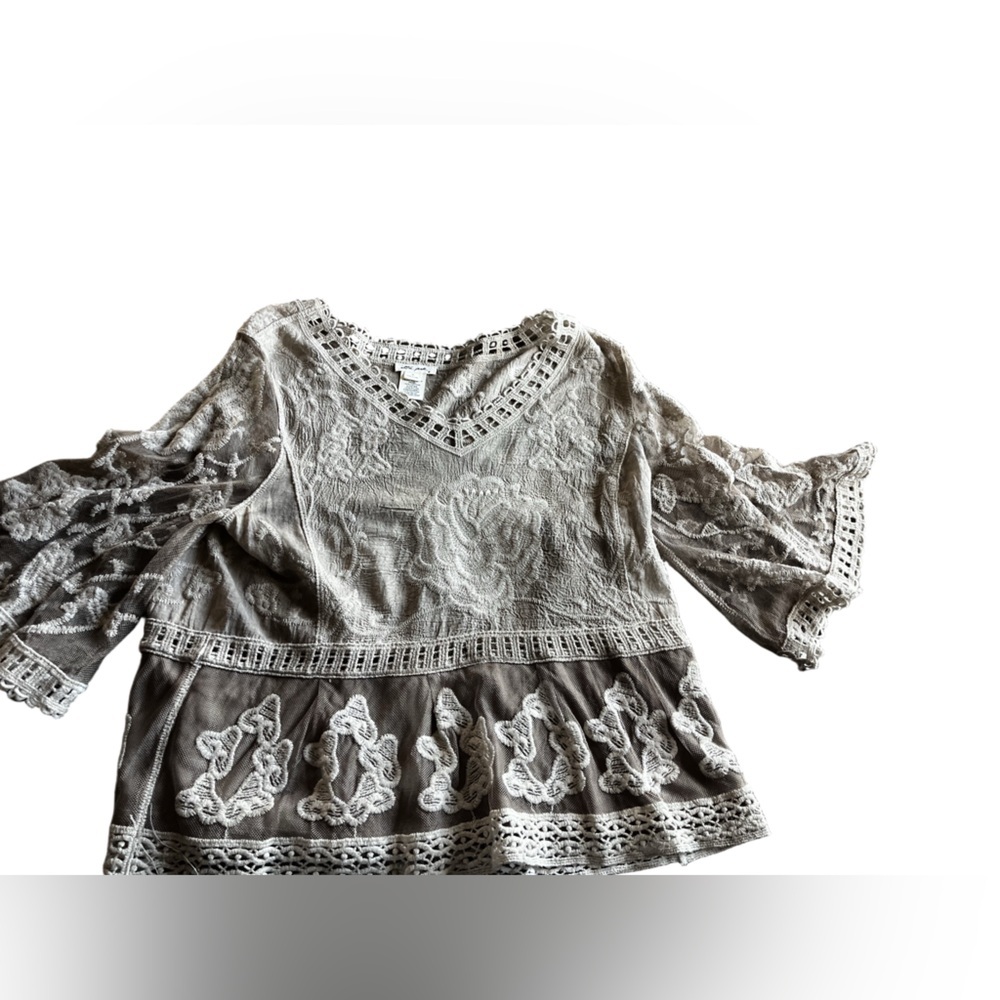 Ultra Pink Cotton lace boho blouse